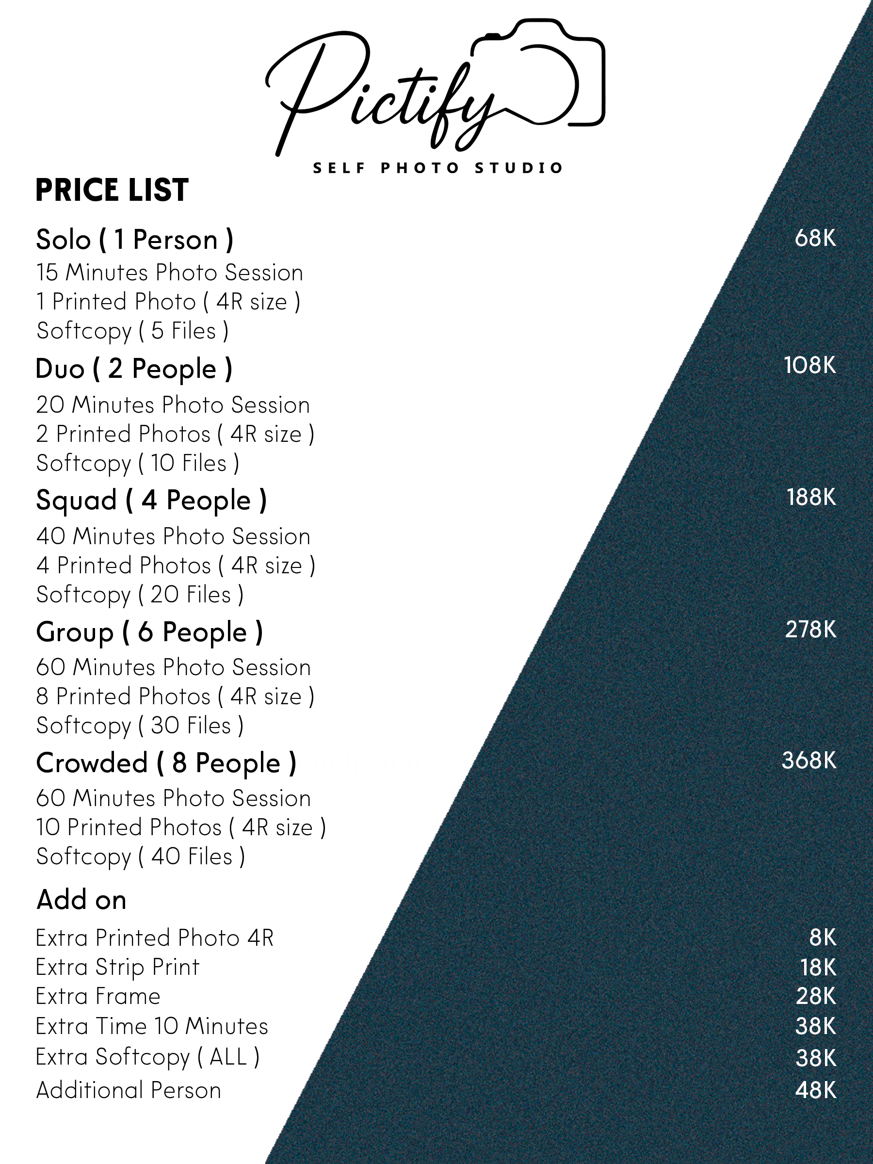 Our Pricelist